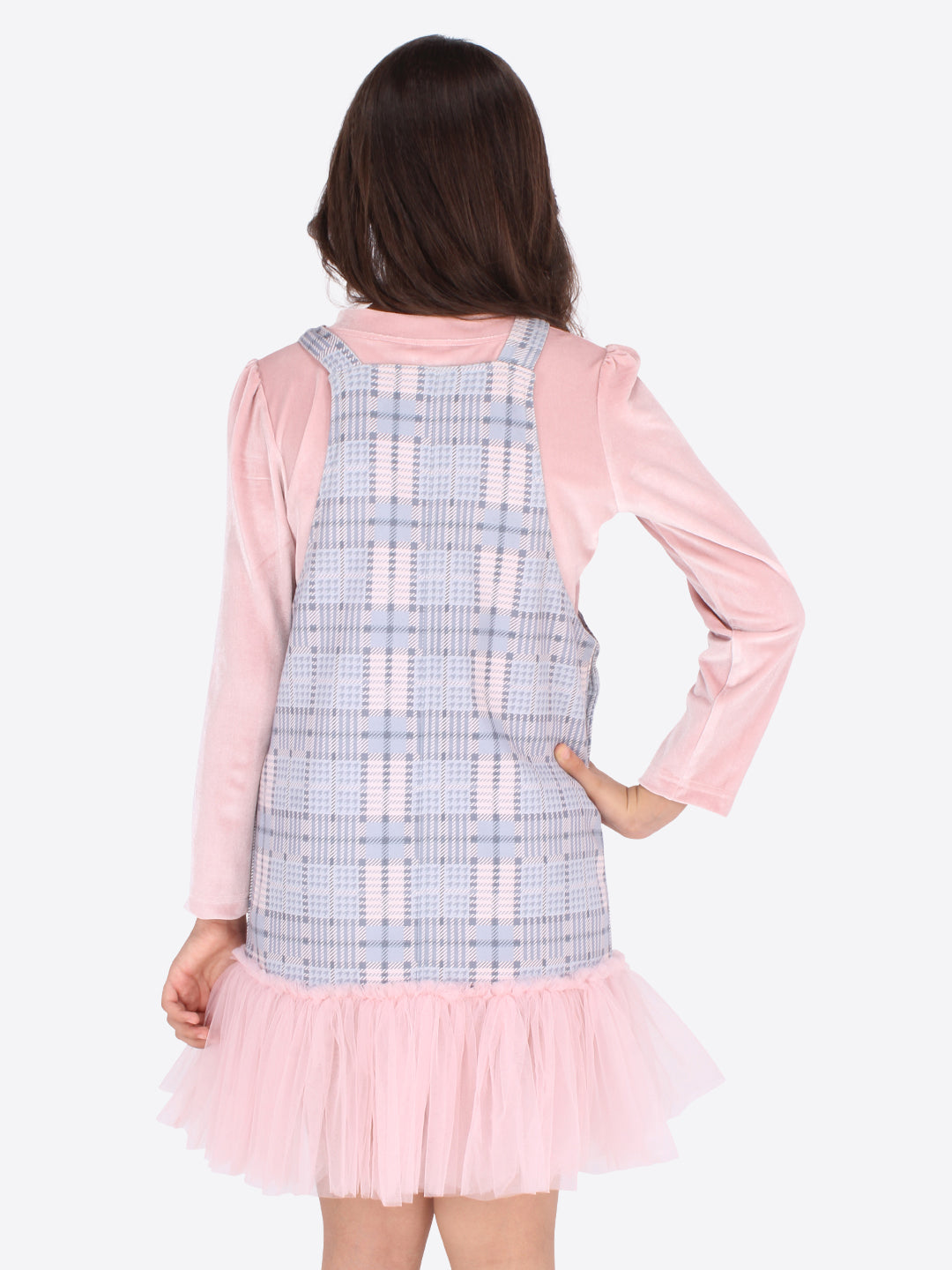 Baby Girls Midi/Knee Length Casual Dress  (Pink, Full Sleeve)