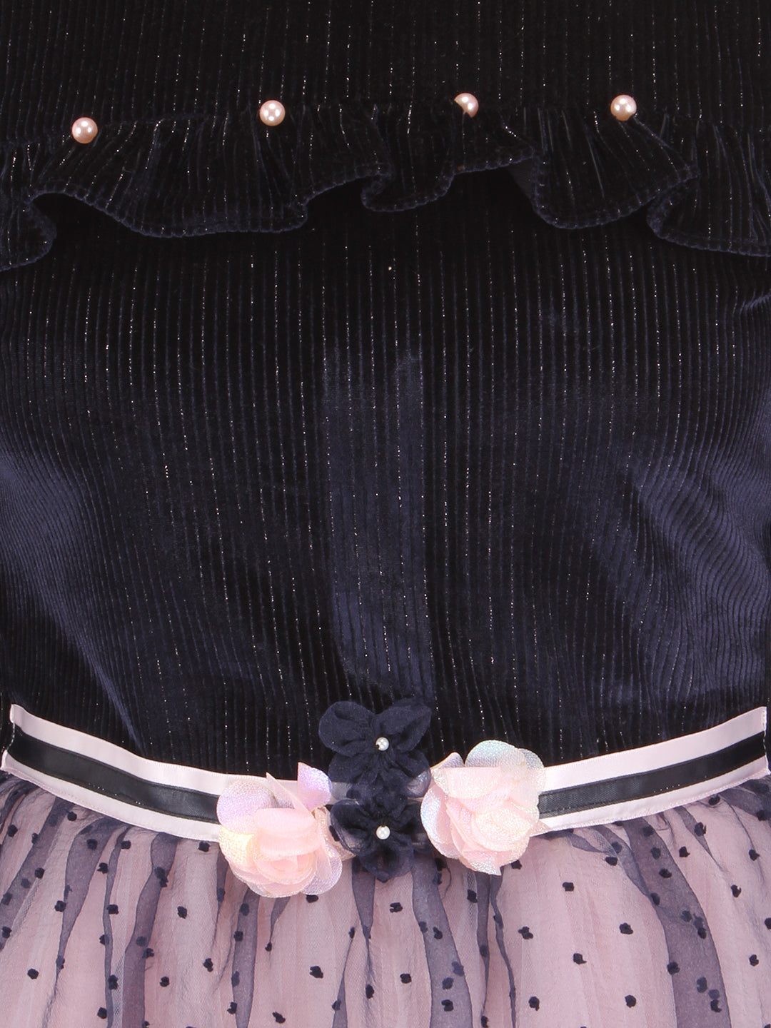 Baby Girls Midi/Knee Length Casual Dress  (Dark Blue, Full Sleeve)